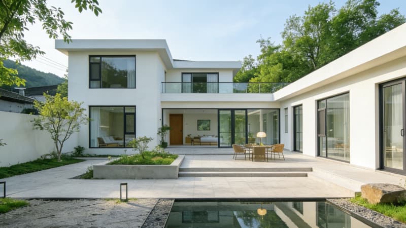 合肥2000平INS風(fēng)奶油極簡(jiǎn)民宿設(shè)計(jì)，網(wǎng)紅治愈系民宿裝修效果圖