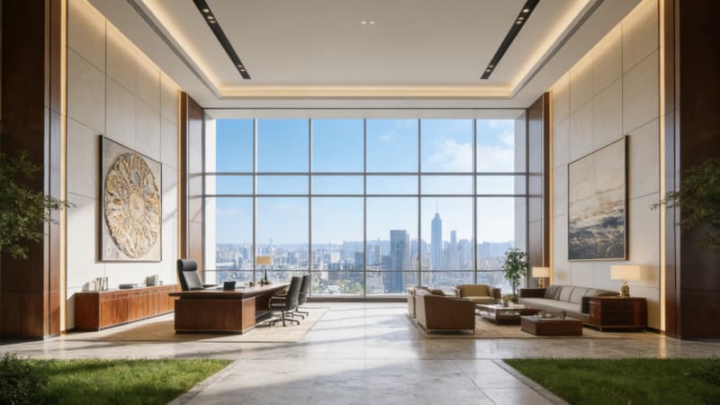 合肥3000平企業(yè)辦公室設(shè)計(jì)方案，現(xiàn)代簡(jiǎn)約高端辦公空間定制