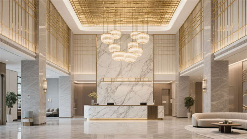 鎏金雅韻，合肥輕奢風(fēng)格酒店裝修設(shè)計(jì)效果圖