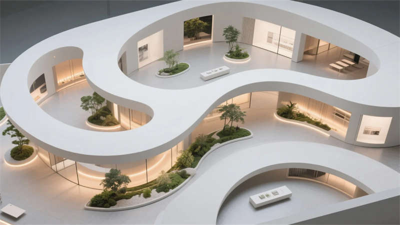 自然交互，智慧共生——合肥寵物用品廠(chǎng)產(chǎn)品展廳裝修設(shè)計(jì)效果圖